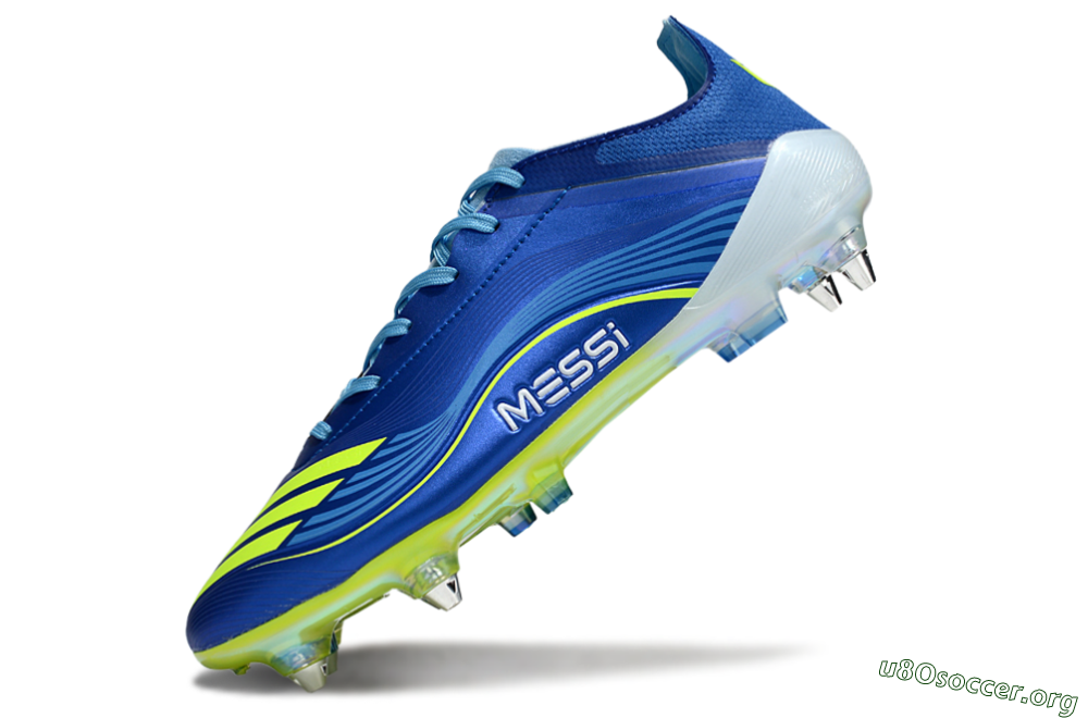 Messi x Adidas F50 Pro SG Football Boots - Blue/Yellow/White 5