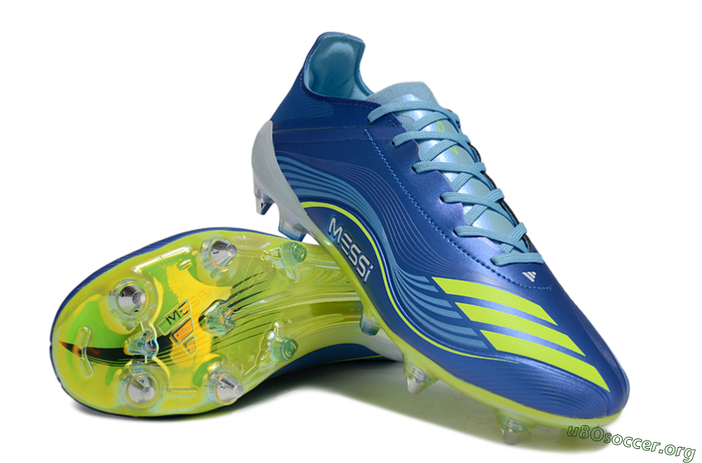 Messi x Adidas F50 Pro SG Football Boots - Blue/Yellow/White 0