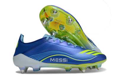 Messi x Adidas F50 Pro SG Football Boots - Blue/Yellow/White