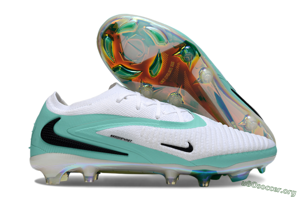 Nike Phantom 6 Low Elite FG Football Boots - White/Jade/Black 2