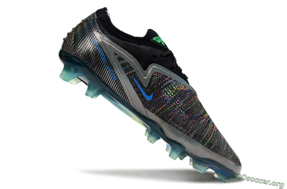 Nike Phantom 6 Low Elite FG Football Boots - Black/Silver/Yellow 4
