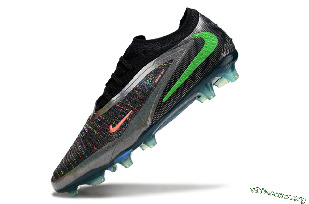 Nike Phantom 6 Low Elite FG Football Boots - Black/Silver/Yellow 5