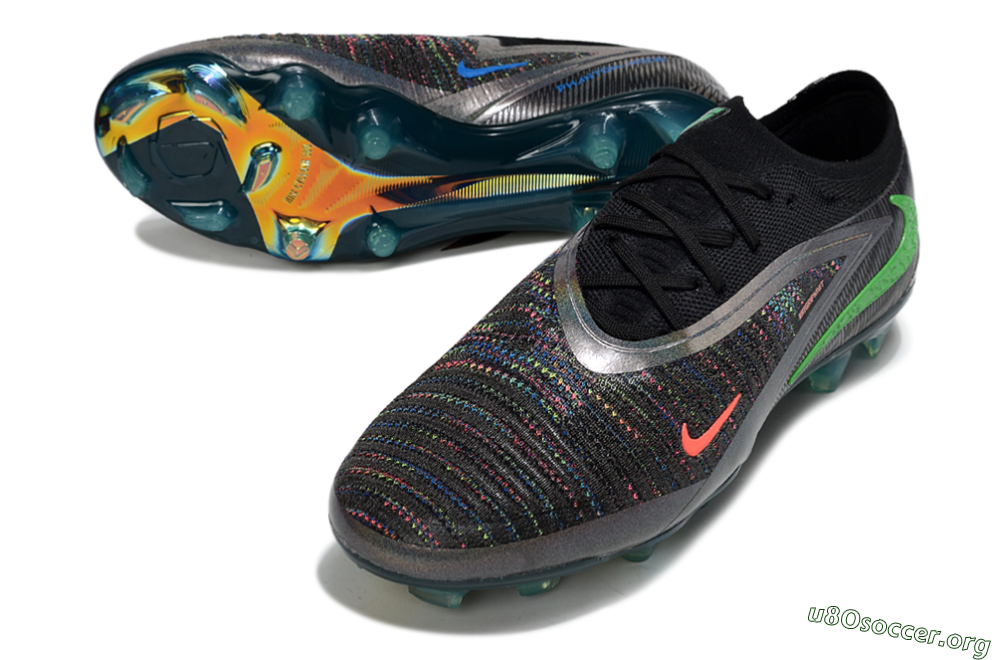 Nike Phantom 6 Low Elite FG Football Boots - Black/Silver/Yellow 0