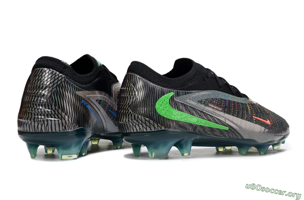 Nike Phantom 6 Low Elite FG Football Boots - Black/Silver/Yellow 6