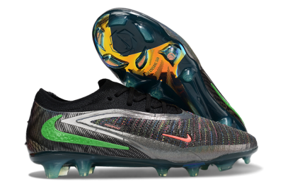 Nike Phantom 6 Low Elite FG Football Boots - Black/Silver/Yellow
