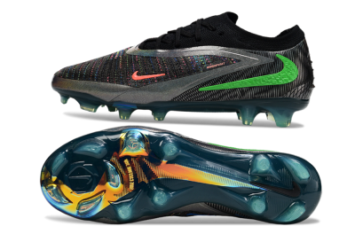 Nike Phantom 6 Low Elite FG Football Boots - Black/Silver/Yellow