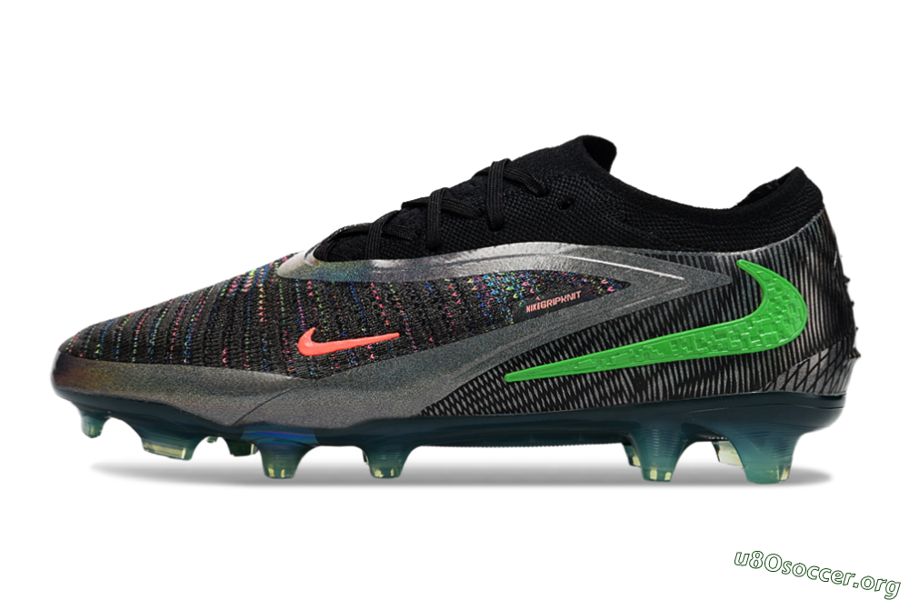 Nike Phantom 6 Low Elite FG Football Boots - Black/Silver/Yellow 3