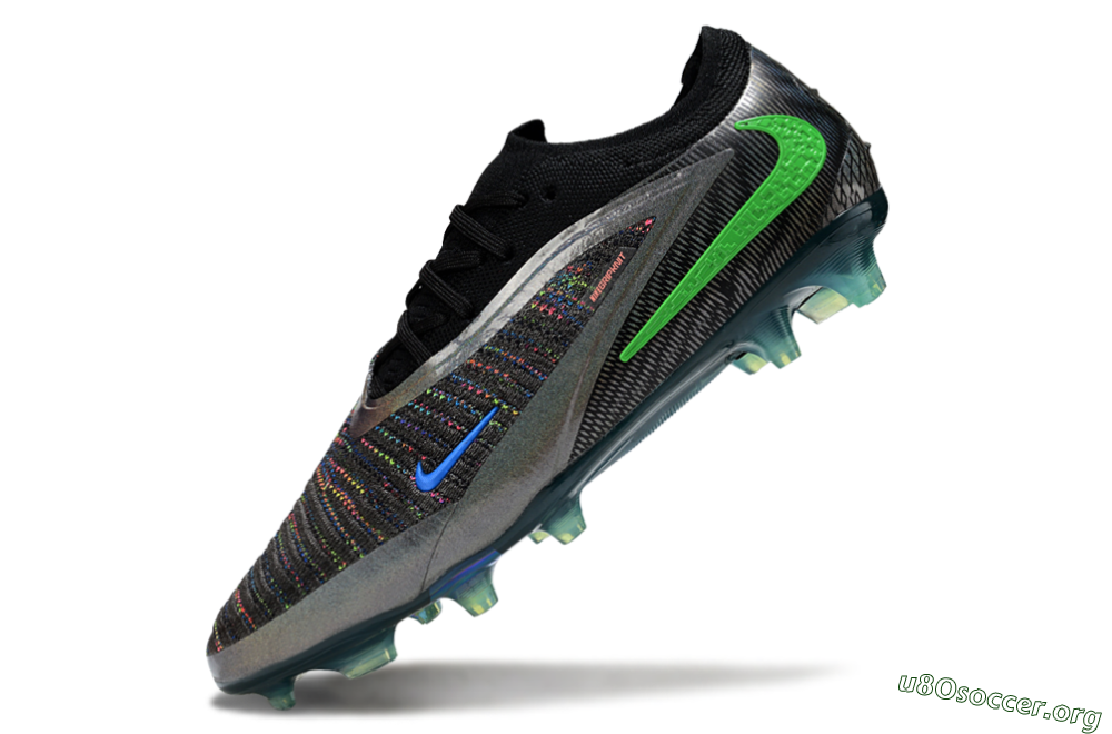 Nike Phantom 6 Low Elite FG Football Boots - Black/Silver/Yellow 5