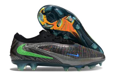 Nike Phantom 6 Low Elite FG Football Boots - Black/Silver/Yellow