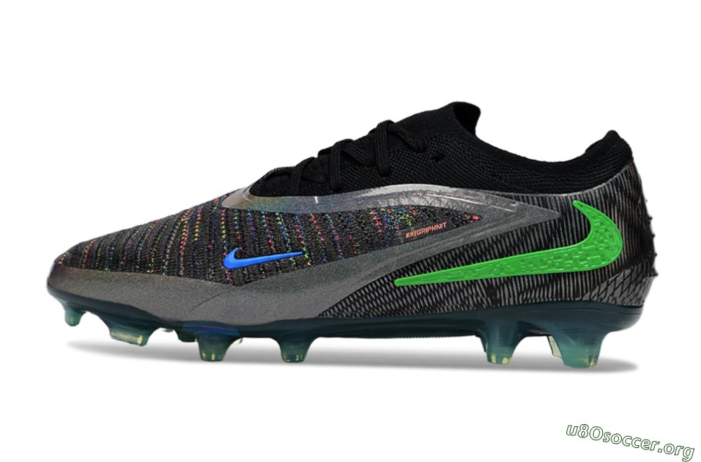 Nike Phantom 6 Low Elite FG Football Boots - Black/Silver/Yellow 3