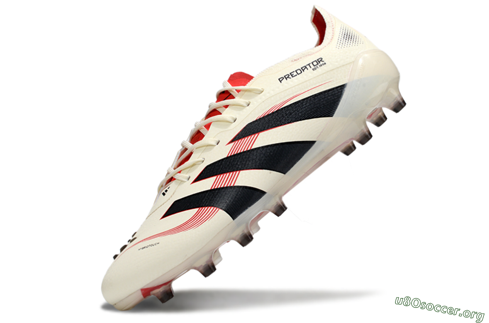 Adidas Predator 25 Elite AG Football Boots - White/Black/Red 5