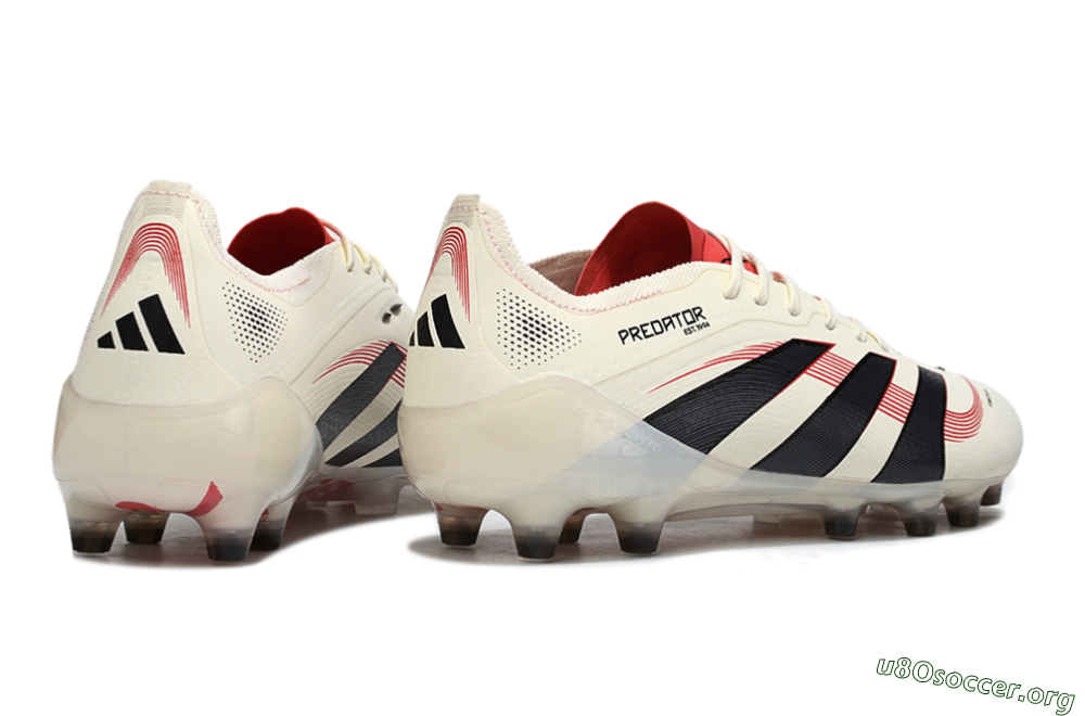 Adidas Predator 25 Elite AG Football Boots - White/Black/Red 6