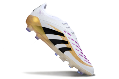 Adidas Predator 25 Elite AG Football Boots - White/Black/Gold