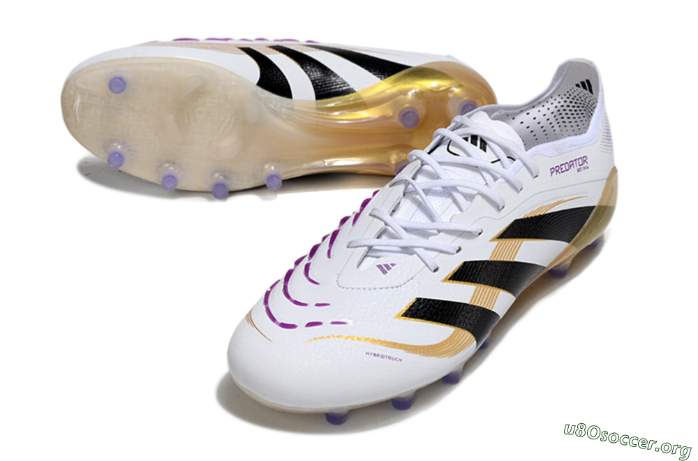 Adidas Predator 25 Elite AG Football Boots - White/Black/Gold 0