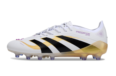 Adidas Predator 25 Elite AG Football Boots - White/Black/Gold