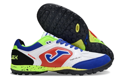 Joma Top Flex TF Football Shoes - White/Red/Blue