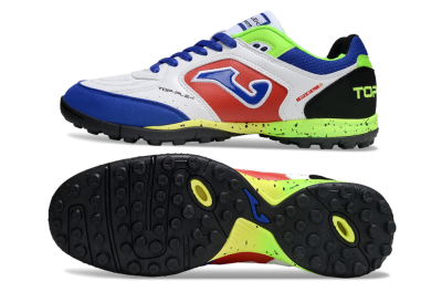 Joma Top Flex TF Football Shoes - White/Red/Blue