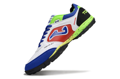 Joma Top Flex TF Football Shoes - White/Red/Blue
