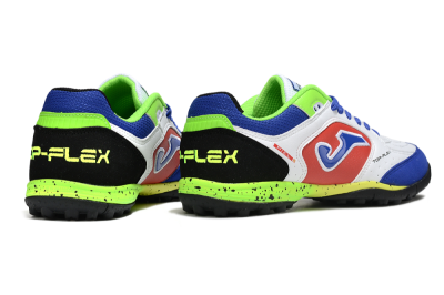 Joma Top Flex TF Football Shoes - White/Red/Blue