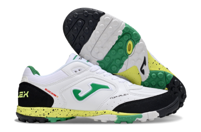 Joma Top Flex TF Football Shoes - White/Green/Yellow