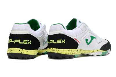 Joma Top Flex TF Football Shoes - White/Green/Yellow