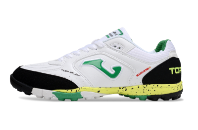 Joma Top Flex TF Football Shoes - White/Green/Yellow