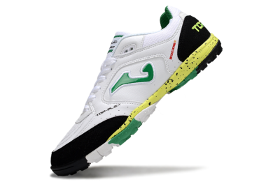 Joma Top Flex TF Football Shoes - White/Green/Yellow