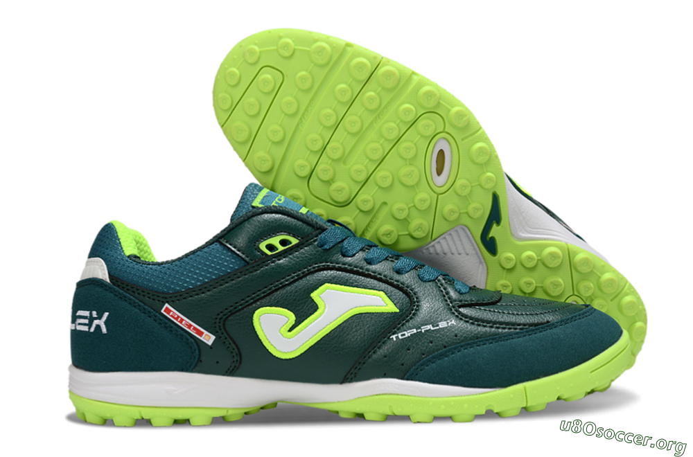 Joma Top Flex TF Football Shoes - Green/Yellow/White 2