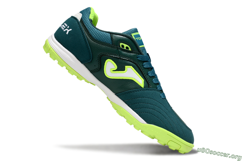 Joma Top Flex TF Football Shoes - Green/Yellow/White 4