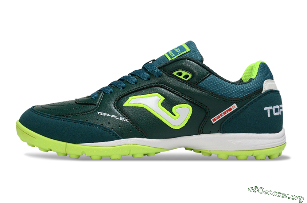 Joma Top Flex TF Football Shoes - Green/Yellow/White 3