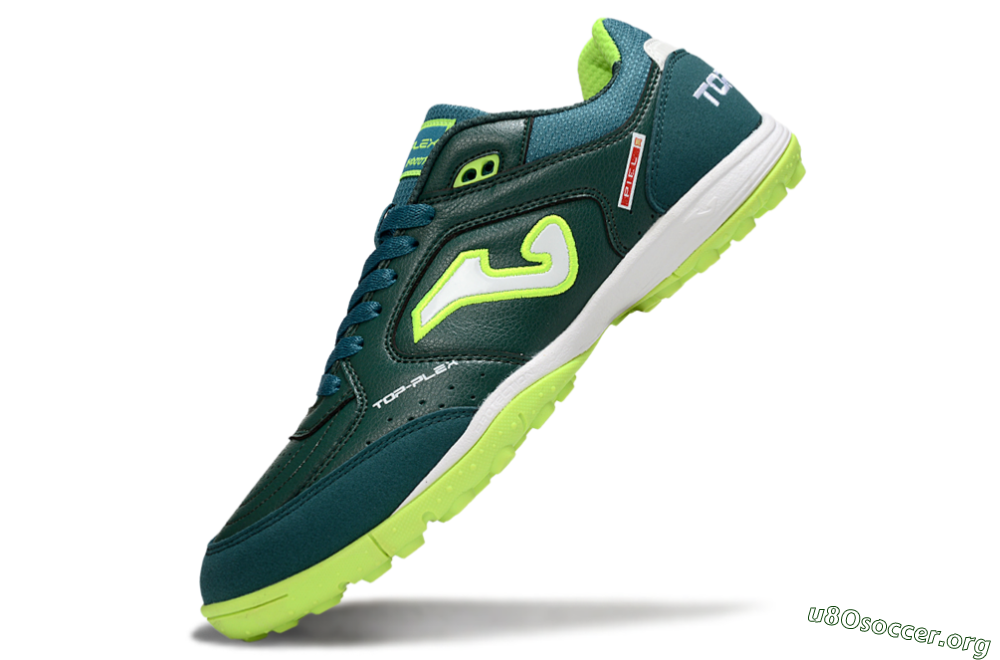 Joma Top Flex TF Football Shoes - Green/Yellow/White 5