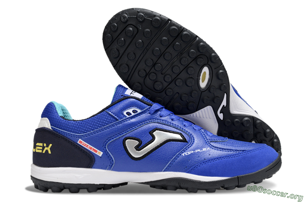 Joma Top Flex TF Football Shoes - Blue/Black/Silver 2