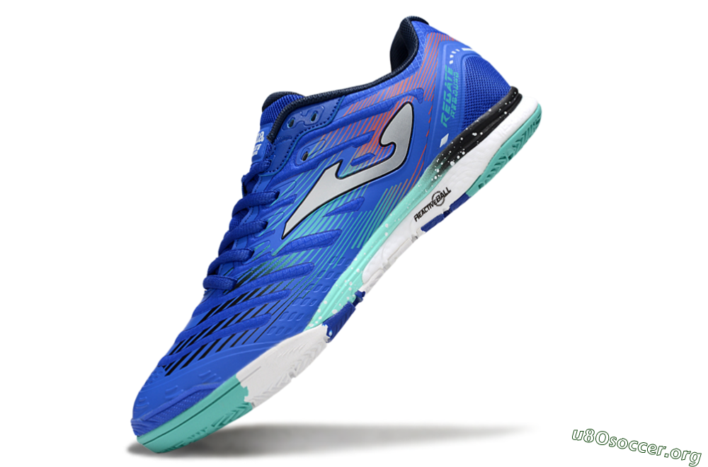 Joma Top Flex IC Football Shoes - Blue/Jade/Red 5