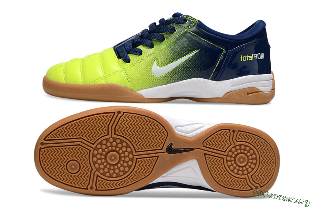 Nike Total 90 III IC Football Shoes - Yellow/White/Blue 1