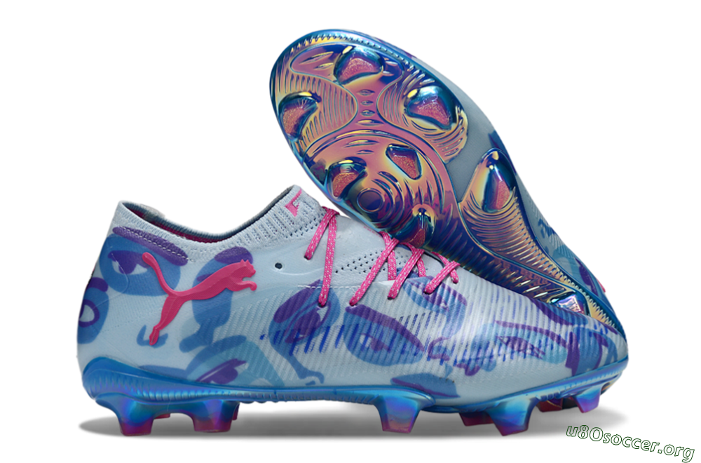 Puma Future 8 Ultimate FG Football Boots - Blue/Pink/Black 2