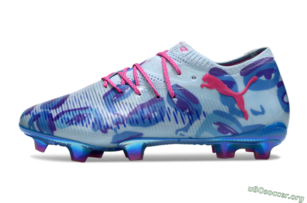Puma Future 8 Ultimate FG Football Boots - Blue/Pink/Black 3