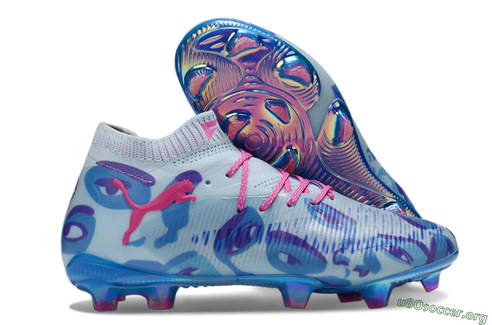 Puma Future 8 Ultimate FG Football Boots - Blue/Pink/Black 2