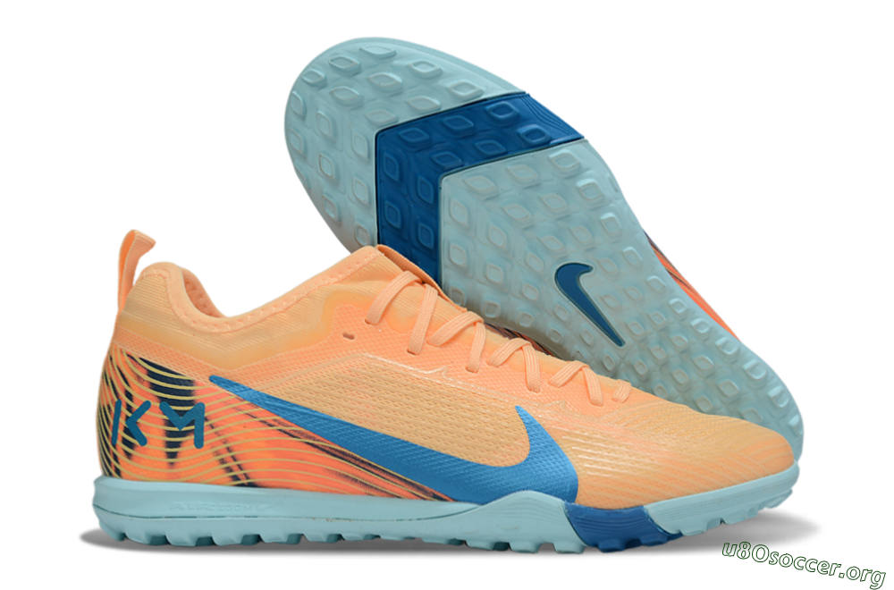 Nike Air Zoom Mercurial Vapor 16 Pro TF Football Shoes - Orange/Blue/Jade 2