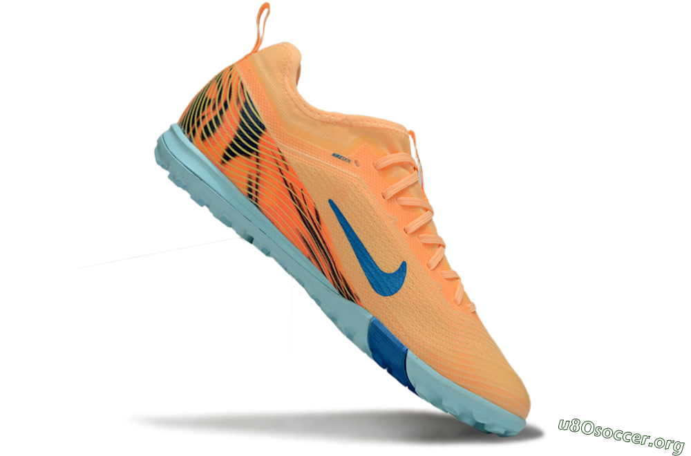 Nike Air Zoom Mercurial Vapor 16 Pro TF Football Shoes - Orange/Blue/Jade 4