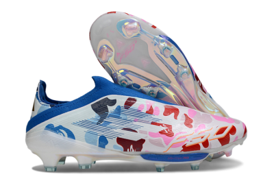 Adidas F50+ Elite Lightstrike Laceless FG Football Boots - Pink/Red/Blue