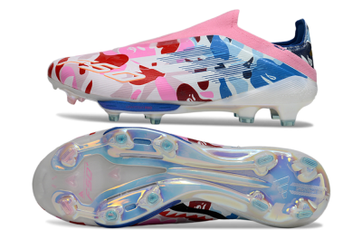 Adidas F50+ Elite Lightstrike Laceless FG Football Boots - Pink/Red/Blue