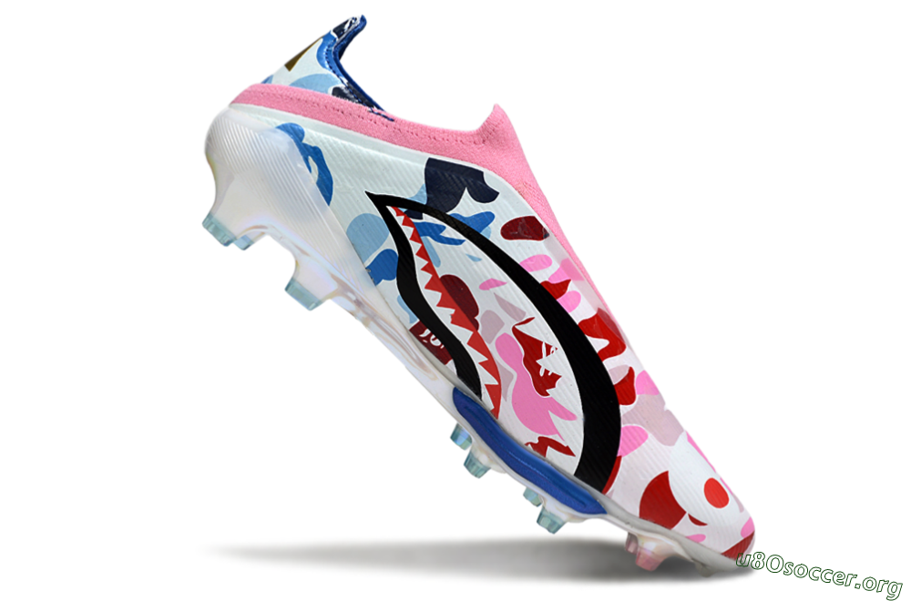 Adidas F50+ Elite Lightstrike Laceless FG Football Boots - Pink/Red/Blue 4