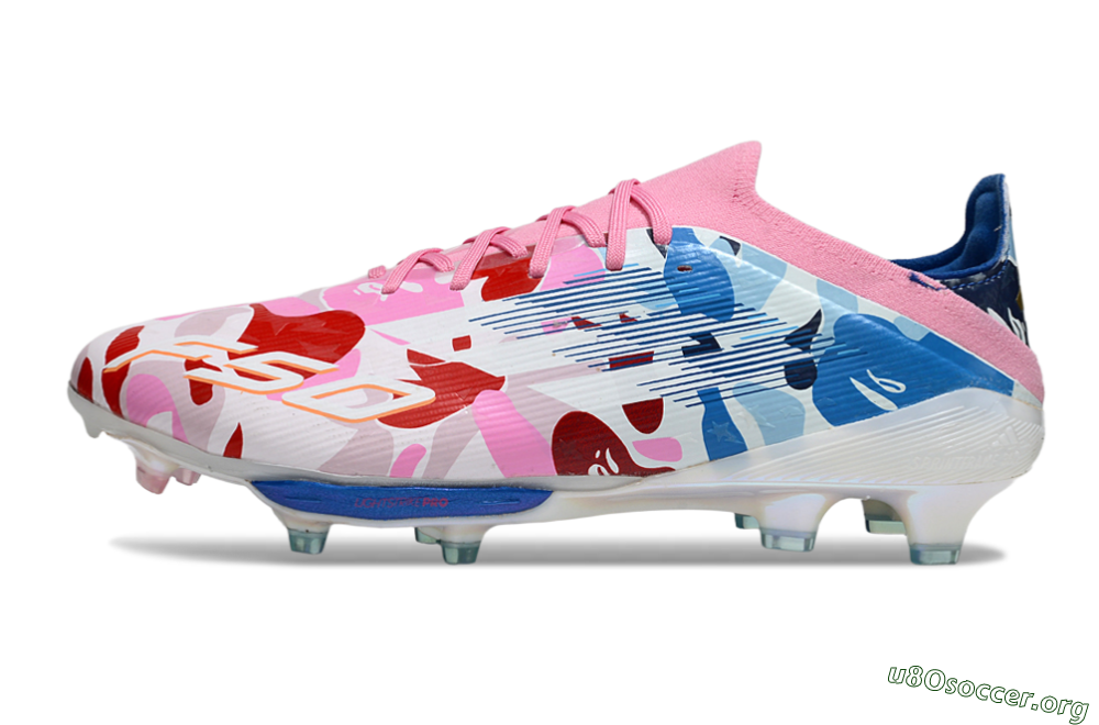 Adidas F50+ Elite Lightstrike Pro FG Football Boots - Pink/Red/Blue 3