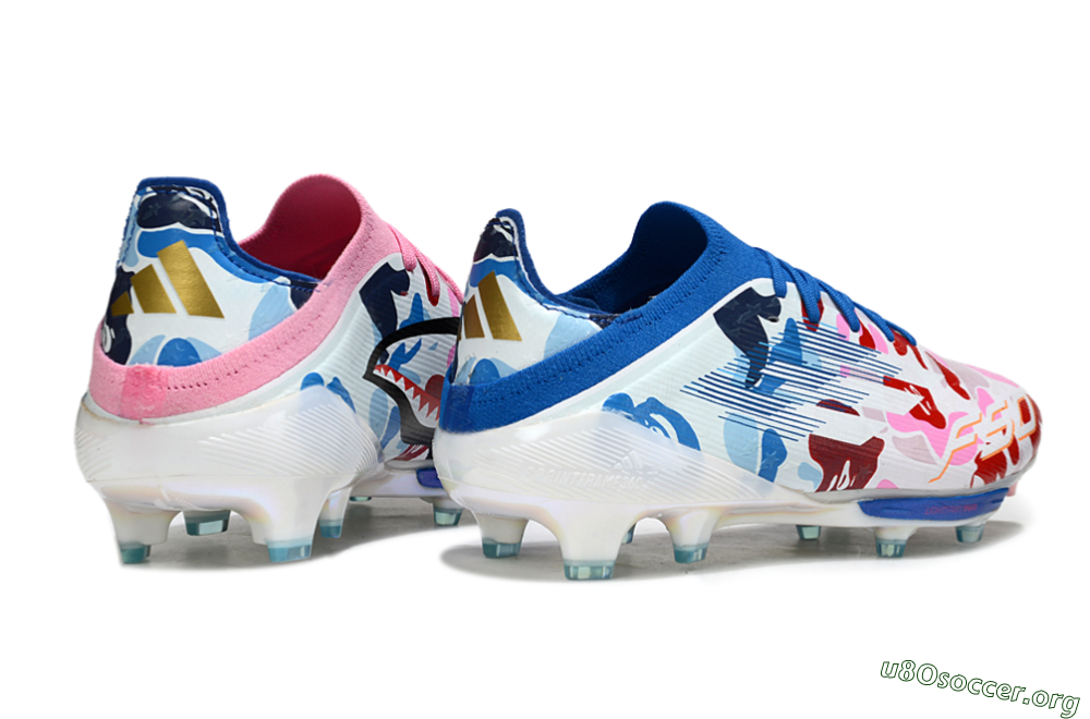 Adidas F50+ Elite Lightstrike Pro FG Football Boots - Pink/Red/Blue 6