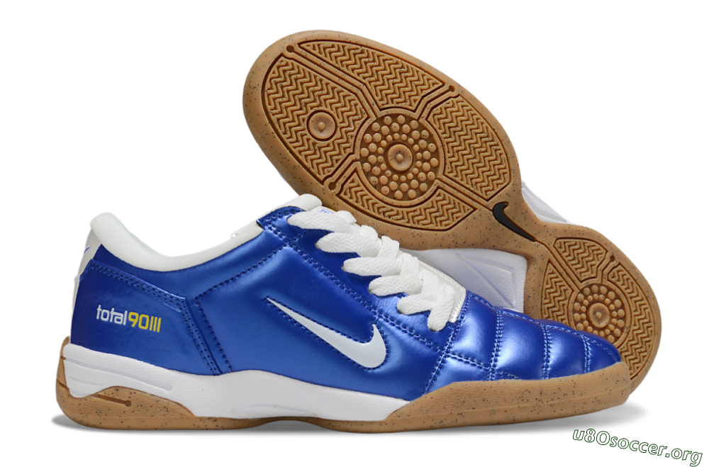 Nike Total 90 III IC Football Shoes - Blue/White/Brown 2