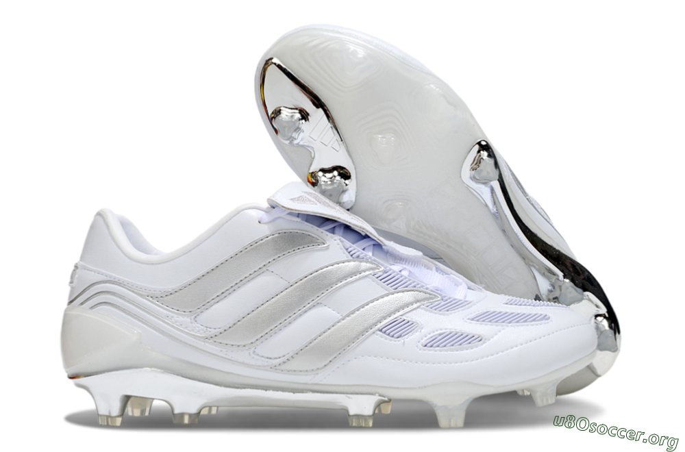 Adidas Predator Precision Elite Foldover Tongue FG Football Boots - Beige/White/Silver 2