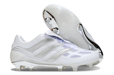 Adidas Predator Precision Elite Foldover Tongue FG Football Boots - Beige/White/Silver