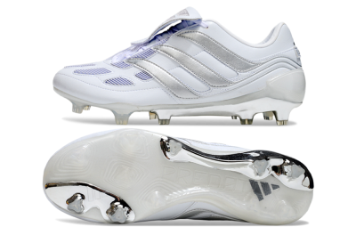 Adidas Predator Precision Elite Foldover Tongue FG Football Boots - Beige/White/Silver