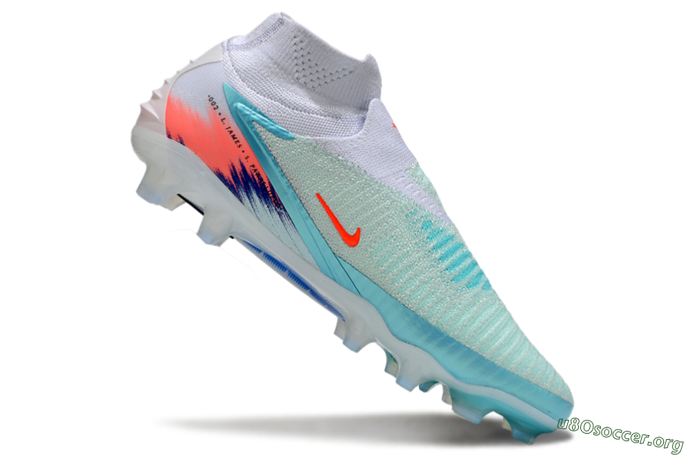 Nike Phantom 6 High Elite FG Football Boots - Jade/White/Red 4
