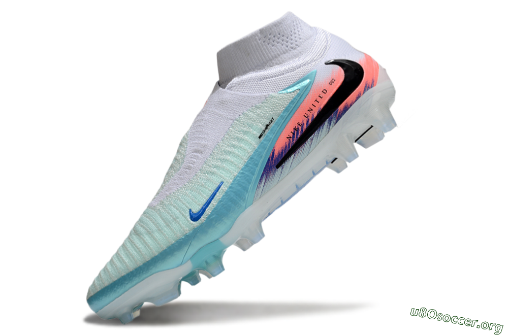 Nike Phantom 6 High Elite FG Football Boots - Jade/White/Red 5